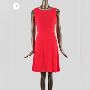 Tahari Arthur S Levine Red Sleeveless A Line Dress